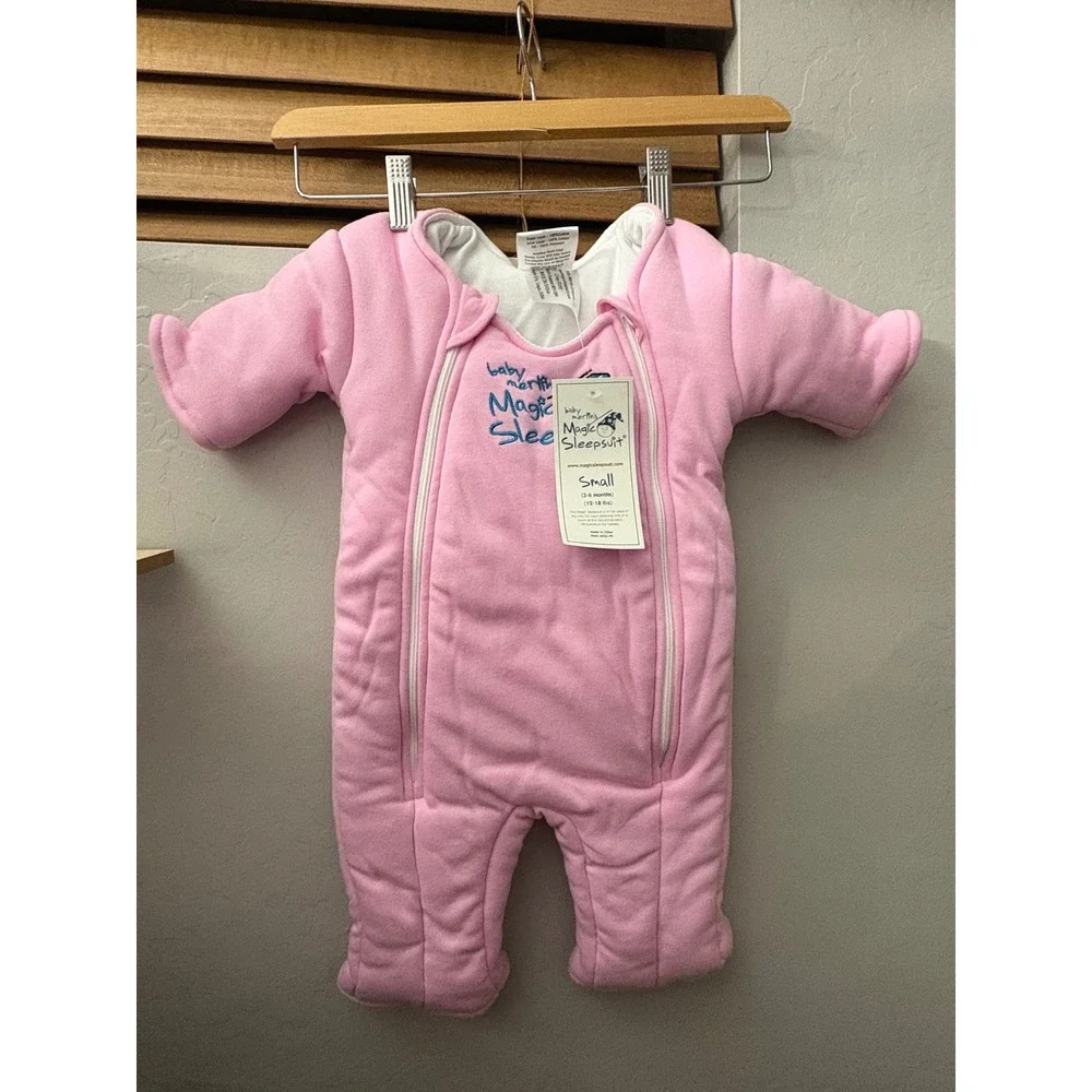 Baby Merlin's Magic Sleepsuit Pink Swaddle Transition Suit Small 3-6 Months